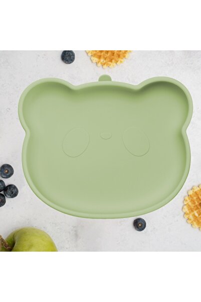 APPEKIDS Farfurie Din Silicon Cu Ventuza, , The Little Bear - Raw Green