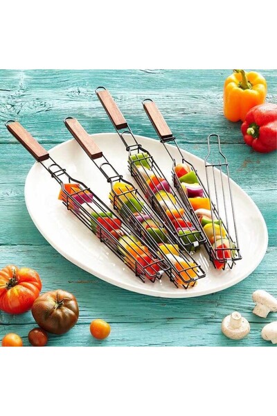 JollyMag Ustensila de tip "cos" cu maner pentru preparat legume la gratar