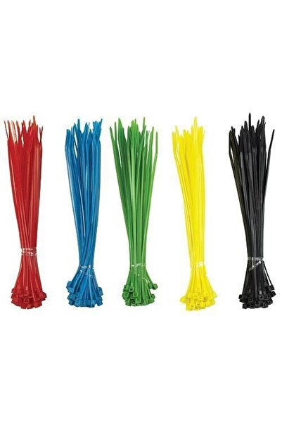 Strend Pro Cleme de cablu din plastic, multicolore, 200 bucăți, 150 x 2,5 mm,...