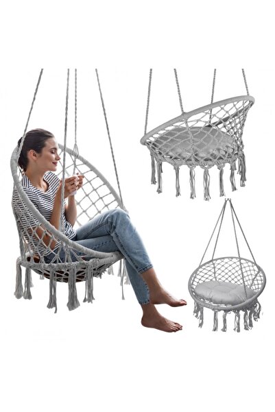 JollyMag Scaun suspendat gri, pernă inclusă, max. 120 kg - KR 33 SZ