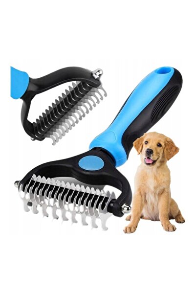 ECARLA Pieptene de tuns caini si pisici, descalcire blana, anti-naparlire, Jo...