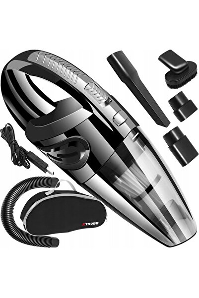 ISO TRADE Aspirator auto cu acumulator, 90 W, filtru HEPA, USB, cu accesorii,...