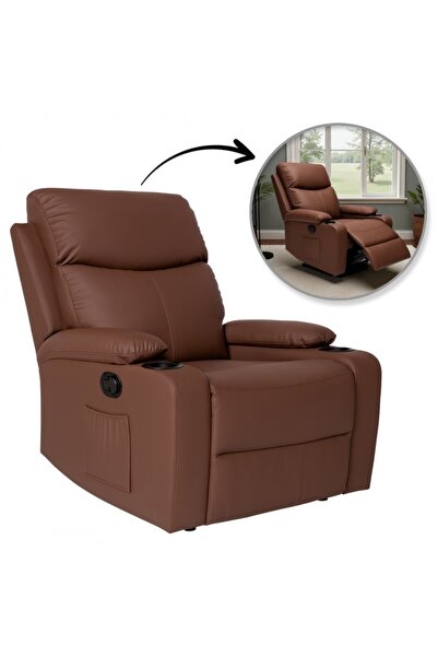 JollyMag Fotoliu confortabil tip canapea, piele maro, JollyMag, SOF01BR