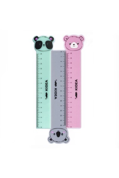 Kidea Riglă LF 15 CMKAD, 15 cm, culori pastelate