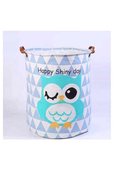 ECARLA Cos container pentru jucarii, organizator pentru copii, model bufnita,...