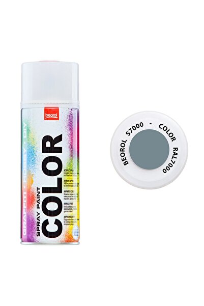 beorol Vopsea spray acrilică, gri RAL 7000, 400 ml,