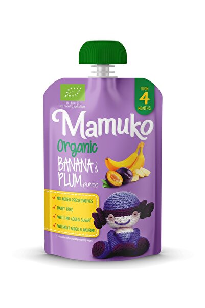 Mamuko Piure de banane și prune bio 100g