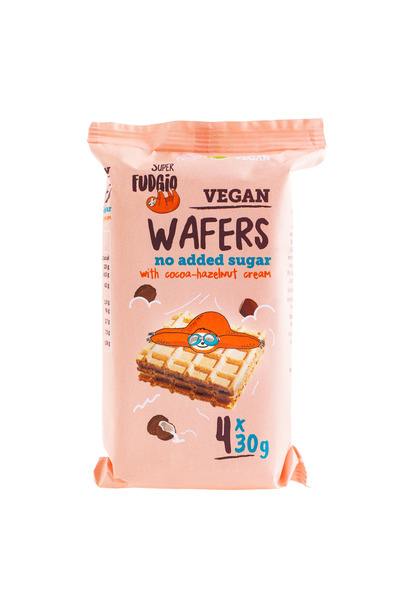 JollyMag Napolitane cu cacao si alune de padure bio 120g Super Fudgio