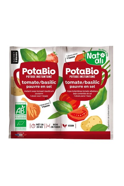 JollyMag Supa instant cu rosii, busuioc si legume, bio, 2x 8.5g, Nat-ali