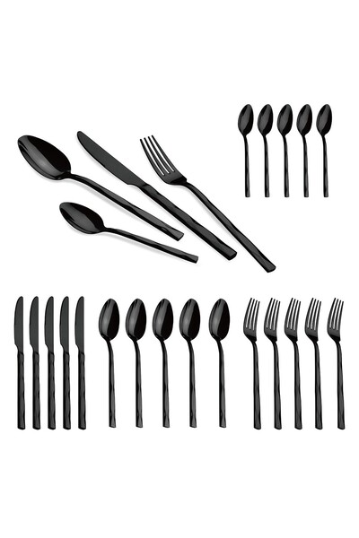 Berlinger Haus Set de tacamuri din inox, 24 bucati, Berlinger Haus, Black Mir...
