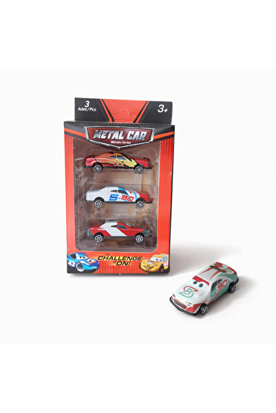 Hediye24 مجموعة سيارات معدنية مكونة من 3 قطع (سلسلة معدنية)