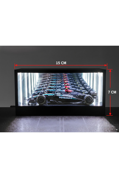 heybeden.com Dekoratif Işıklı Araba Sergileme Standı - Sonsuzluk Aynası Kutus...