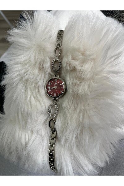 SPOLO BORDO KADRAN GÜMÜŞ RENK KOL SAATİ