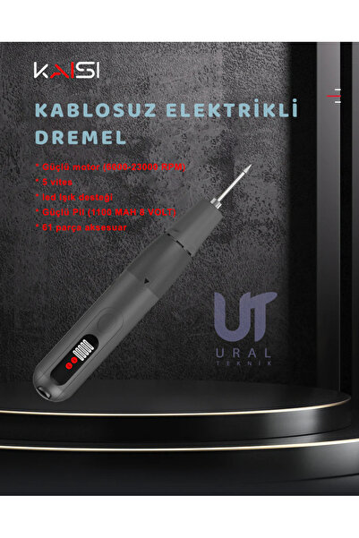 UralTeknik Kaisi eg160 8v Lityum Profesyonel 61 Parça Taşlama Öğütücü Gravür ...