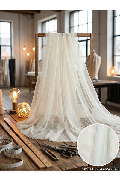 LEVENT ÖZEL Petek Dokulu Dekoratif Tül Perdelik Kumaş 100x300