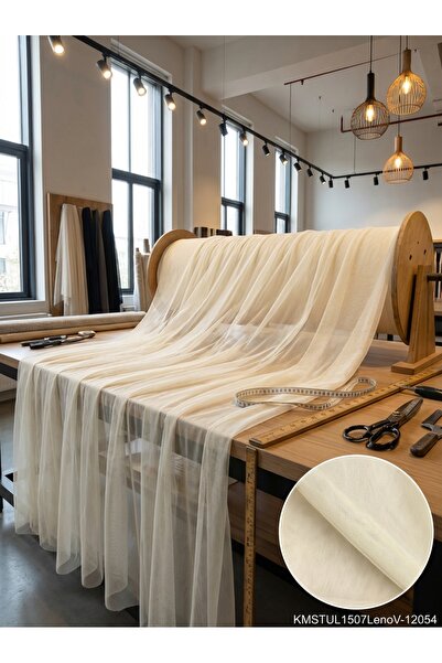 LEVENT ÖZEL Petek Dokulu Dekoratif Tül Perdelik Kumaş 100en300boy