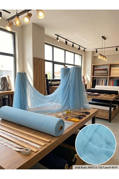 LEVENT ÖZEL Petek Dokulu Dekoratif Tül Perdelik Kumaş 100x300