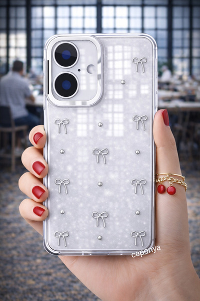 Ceponya غطاء آيفون 16 بتصميم الوسادة الهوائية وغطاء شفاف لامع