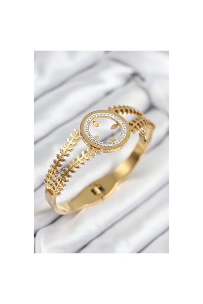 Leyaton 316L Steel Zircon Stone Attachable Gold Color Handcuffs - Tj-Bb7820 T...