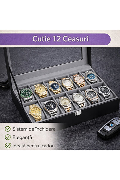 SMARTECH - Cutie de depozitare pentru 12 ceasuri