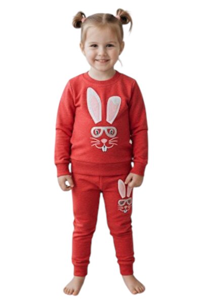 TAMGÜN Kız Bebek Çocuk Eşofman Pijama Takım 1-4 Yaş Mevsimlik Pamuklu Rahat G...