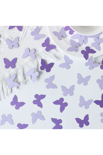 Choice 100 قطعة من قصاصات الورق على شكل فراشات باللون البنفسجي، قصاصات ورق لت...