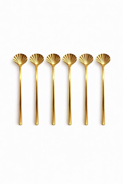 Yazz Atelier 6'lı Gold Midye Çay Kaşığı