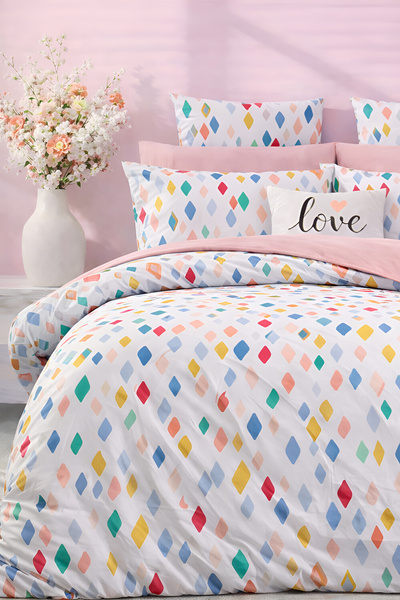 İQON Set de husă de pilota elastică, albă, colorată