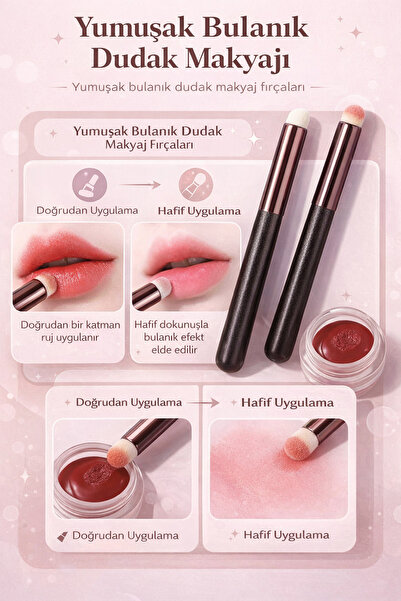 Sibelon Yuvarlak Uçlu Ruj Dağıtıcı ve Kapatıcı Fırçası | 1 Adet