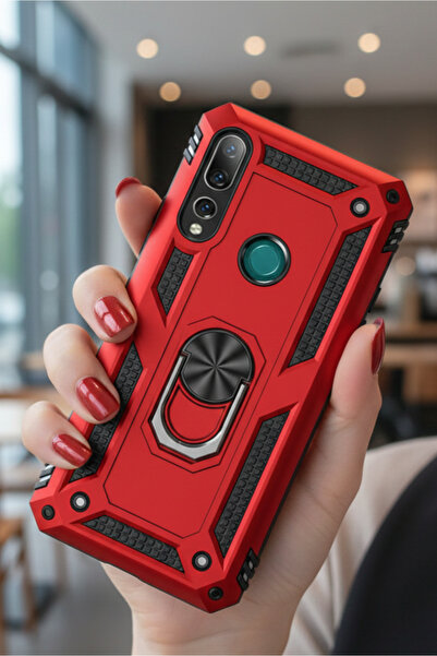 TechTrove Huawei Y9 Prime 2019 Kılıf Yüzüklü Stand Olabilen Magnetic Tpu Tank...