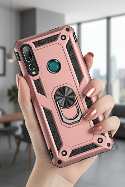 TechTrove Huawei Y9 Prime 2019 Kılıf Yüzüklü Stand Olabilen Magnetic Tpu Tank...