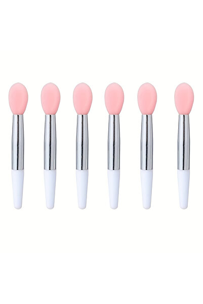Choice Pink 6pcs 6 new lip mask brush beauty tools, portable silicone lip bru...