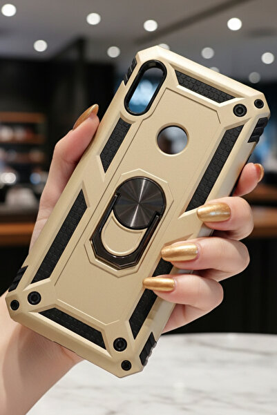 TechTrove Huawei Y6S 2019 Kılıf Yüzüklü Stand Olabilen Magnetic Tpu Tank Kapak