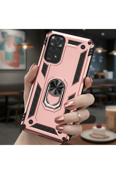 TechTrove Xiaomi Redmi Note 11 Pro Plus 5G Kılıf Yüzüklü Stand Olabilen Magne...