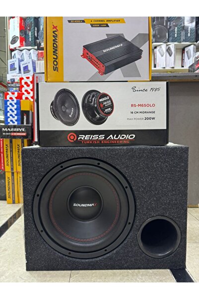 Soundmax 30cm Bas 1500wat 16cm Midrange 4kanallı Oto Anfi 3000WATT
