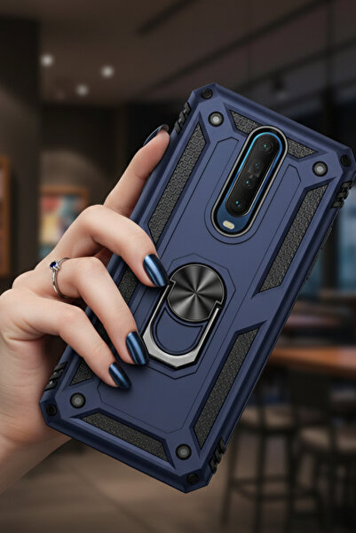 TechTrove Xiaomi Poco X2 Kılıf Yüzüklü Stand Olabilen Magnetic Tpu Tank Kapak