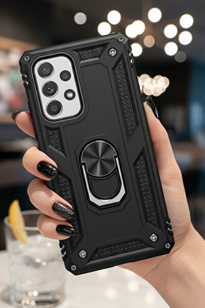 TechTrove Samsung Galaxy A53 Kılıf Yüzüklü Stand Olabilen Magnetic Tpu Tank K...