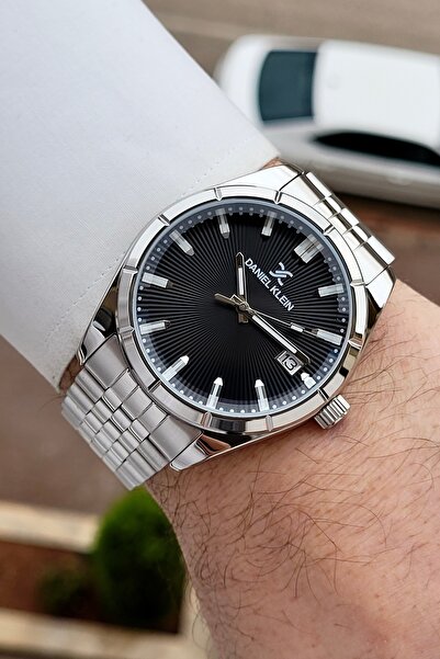 Daniel Klein Kadranı Black Kordonu Silver Renk 24 Ay Garantili Fonksiyonlu Er...