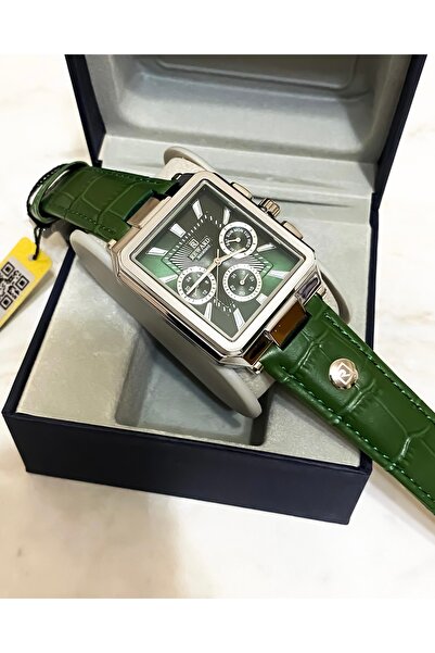 Reward Marka Orjinal Deri Kordon Su Geçirmez Yeşil Erkek Kol Saati