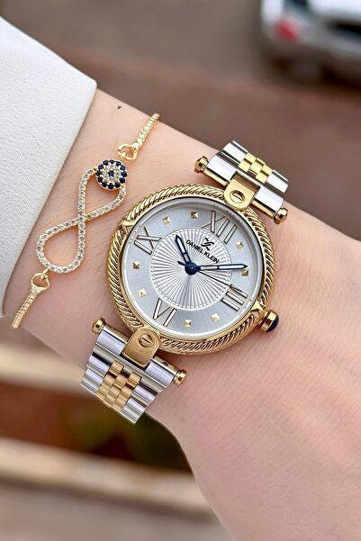 Daniel Klein Gold Metallic Color 2 Years Warranty 32 mm Women's Wristwatch an...