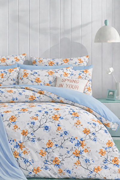 İQON Σετ Παπλωματοθήκη με Ελαστικά Σεντόνια Μονό Κλάδο ΜΠΛΕ