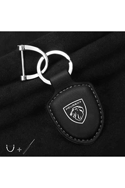 Choice ميدالية مفاتيح جلدية سوداء جديدة على شكل شعار سيارة، هدية مثالية لسيار...