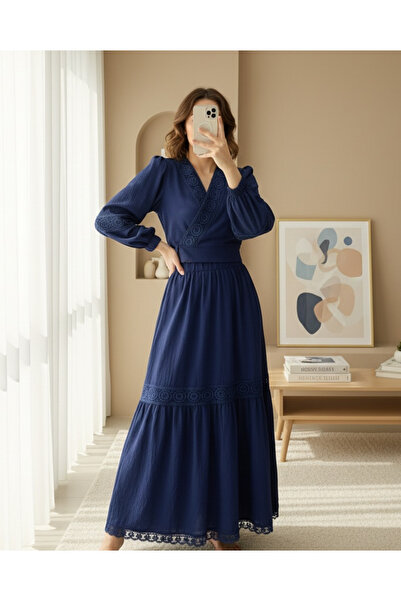 Lavanta Tekstil Set fustă cămașă cu paiete