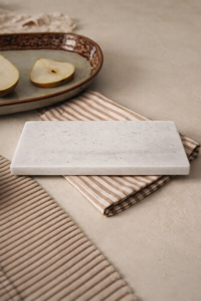 Bohemian قاعدة وعاء الزيت من الرخام الطبيعي - قاعدة مضادة للانزلاق (21×10 سم)