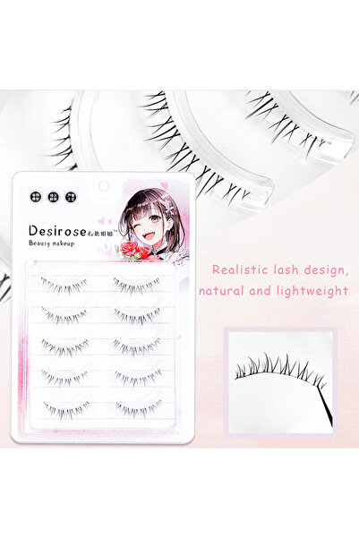 Choice xhm 5 Pairs of Manga Eyelashes, Natural Lower Lashes, Handmade False E...
