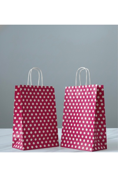 aybaş kağıtçılık 1.Kalite 18x24 Cm (5 Adet) Pembe Renk Beyaz Benekli Kraft Ka...