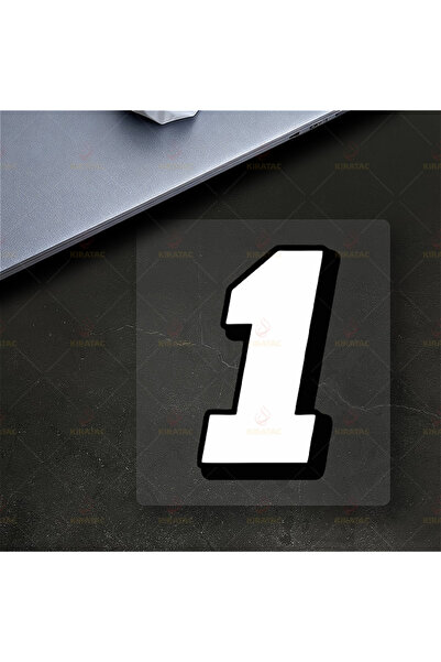 Choice3 S-High 5cm White-number 1 1pc White Number Motorcycle Stickers Waterp...