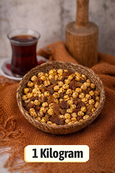 ÜLKÜ KURUYEMİŞ (1 KG) Taze Leblebi Sarı Kuru Üzüm Yastık Çerezi Hediyelik Tat...