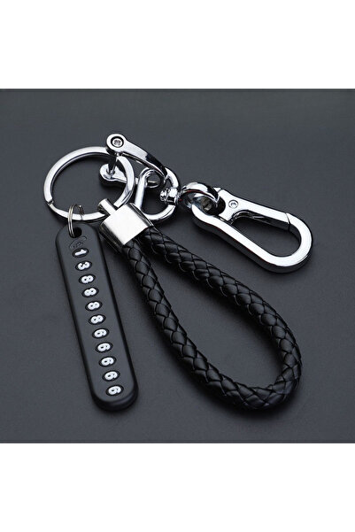 Choice Black1 Mobile Plate Woven Rope Car Key Anti-loss Phone DIY Pendant Men...