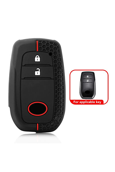 Choice غطاء مفتاح سيارة سيليكون ثنائي الأزرار للتحكم عن بعد، مناسب لسيارات تو...